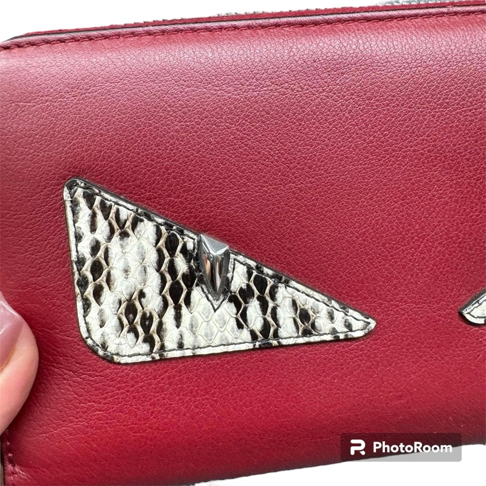 Fendi Monster Round Zip Wallet with Python Eyes - Picture 2 of 9